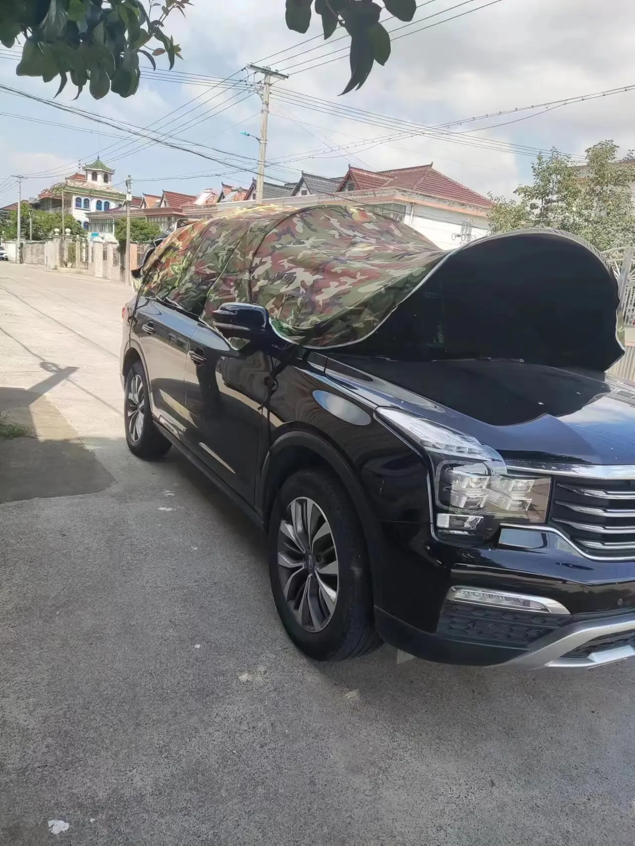 Custom Logo Foldable Car Cover Roof Umbrella automobile Sunshade