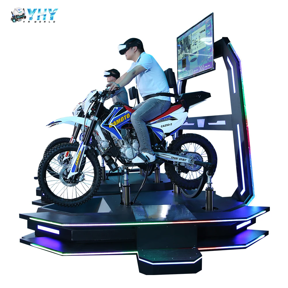 Shopping Mall Equipment Popular 55 inch Screen 3dof Motion Motorcycle Simulator 9D Virtual Vr Motorbike