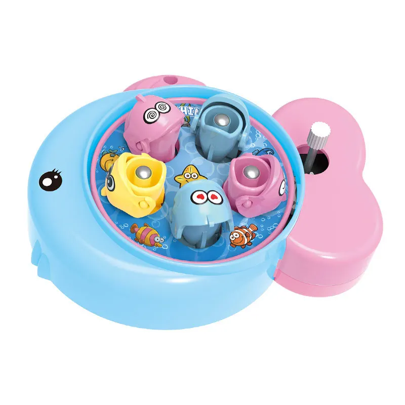 New 2024 wind-up fishing set twist egg toy mini small fishing game for children parent-child interactive game