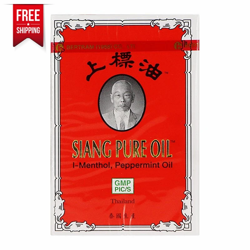 Free shipping Thailand Siang Pure Oil Original Red Formula 3ml for relieving headache dizziness muscle pains sprains itches