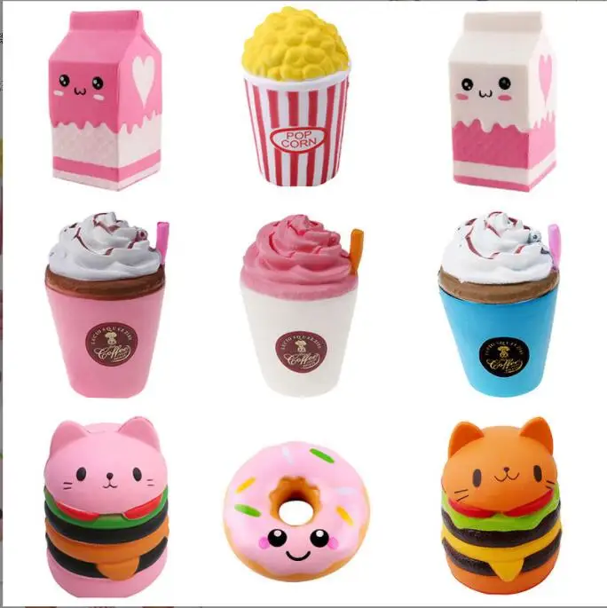 Slow Rising Jumbo Squishies Toys Set Soft Kawaii Squishy Kids Birthday Gifts Stress Relief Squeeze Toy