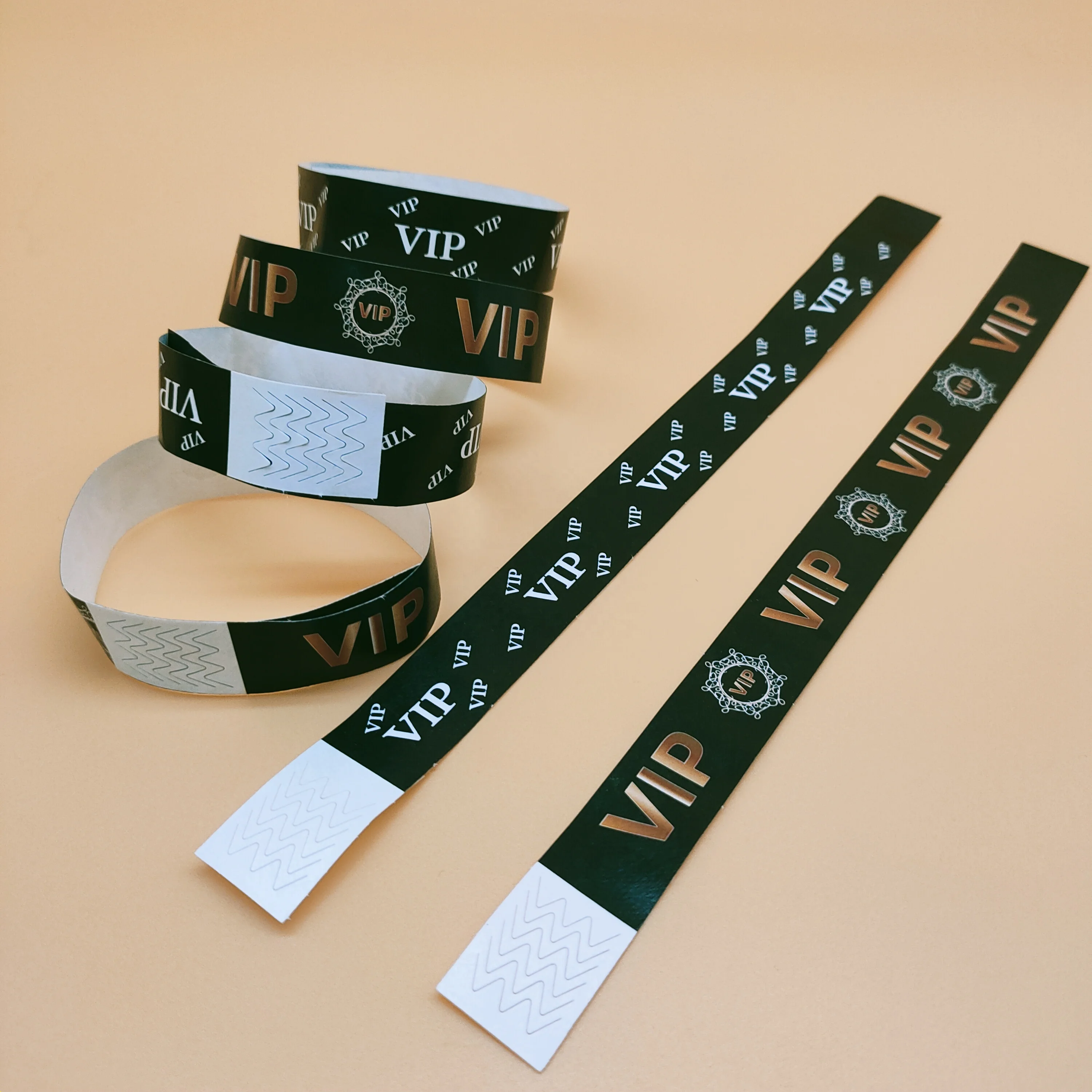 DDJOY Stock Sheets Stock Festival Tyvek Wristbands Tickets , Paper Custom VIP Bracelets For Events Entry