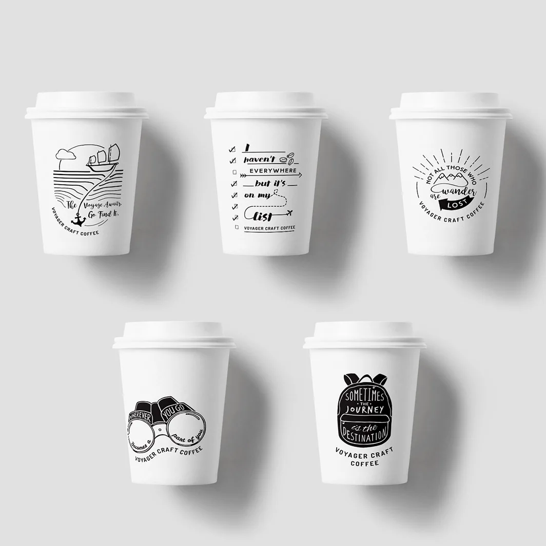Environmental Protection Coffee Double Wall Customize Hot Drinks Paper Cups