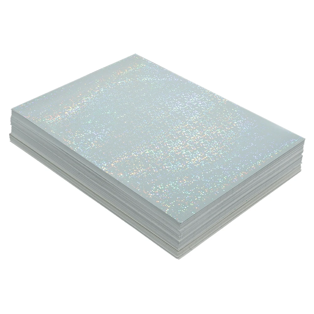 Waterproof Holographic Cold Laminate Film A4 Size Holographic Pet Film Hologram Overlay Film