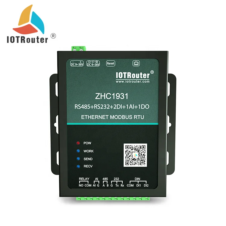 MQTT Ethernet Gateway RJ45 Modbus TCP Converter with Free RS485 to USB Tool ZHC1931 Factory