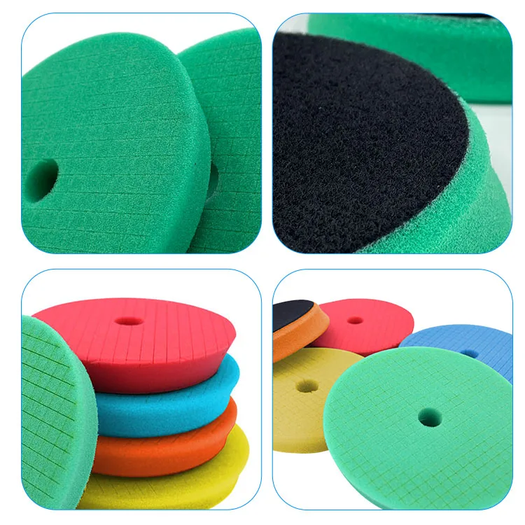 Factory Direct Wholesale Grid Foam Buffing Pads Car Detailing Sponge Polishing Pad for DA RO GA Polisher