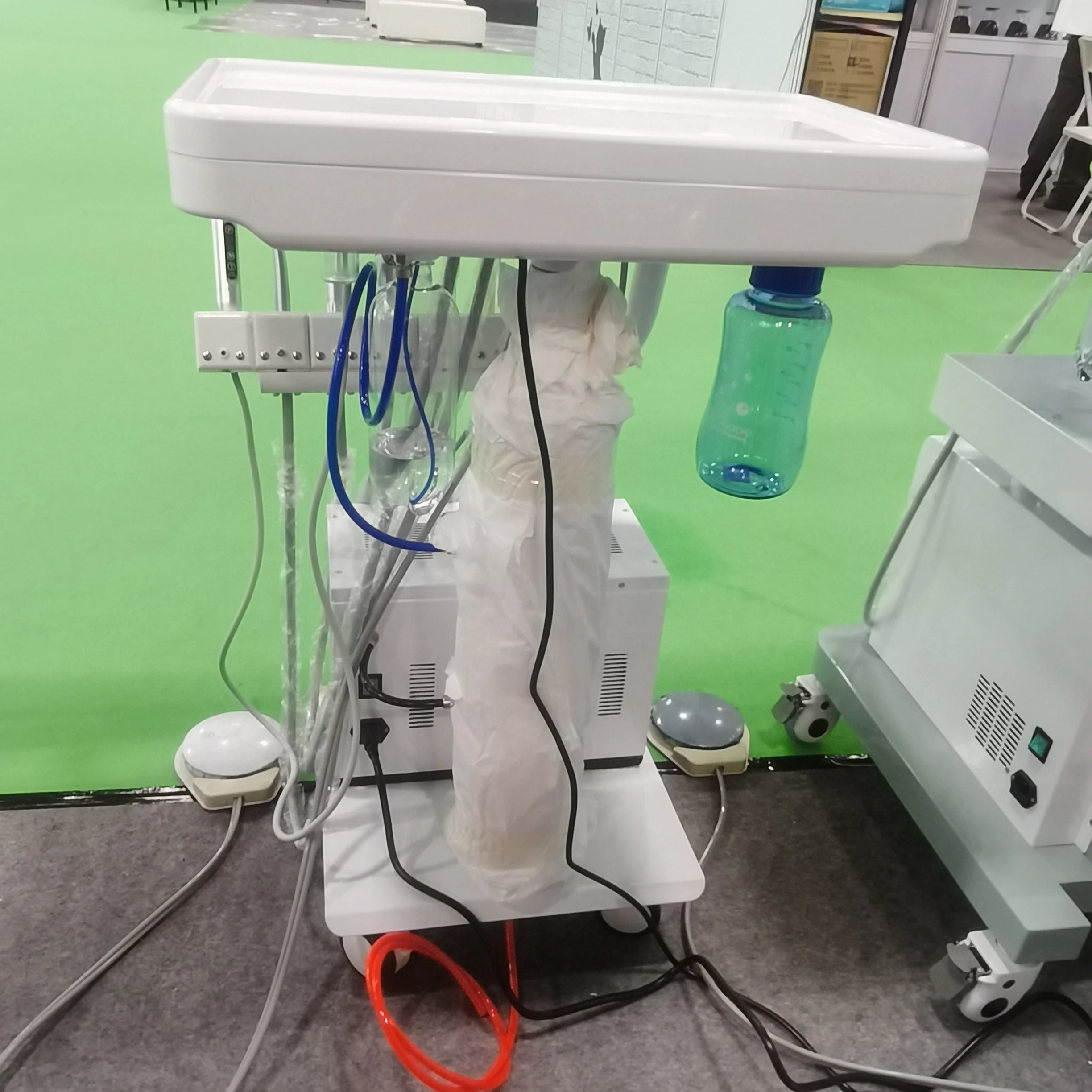 Animal Dental Equipments Trolleys Mobile Treatment Sets Delivery Portable Dental Unit Cart Dentist Lab Veterinary Instrument