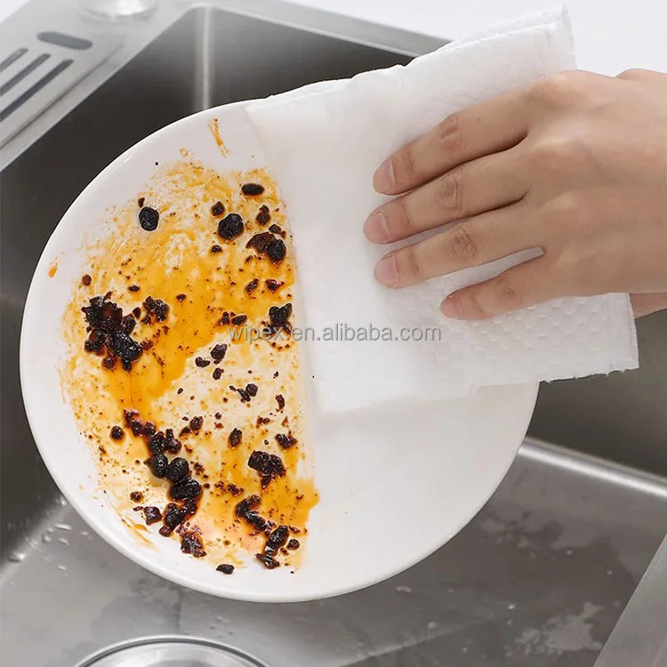 Wholesale Household Soft Paper Towel Roll Absorb Water Oil Absorption Disposable Kitchen Paper Towel