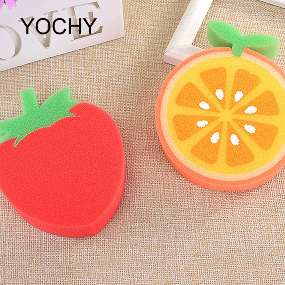 High Quality Factory Beautiful Mango Fruit Shape Pu Bath Sponge Dish washing Sponge Kitchen Sponge