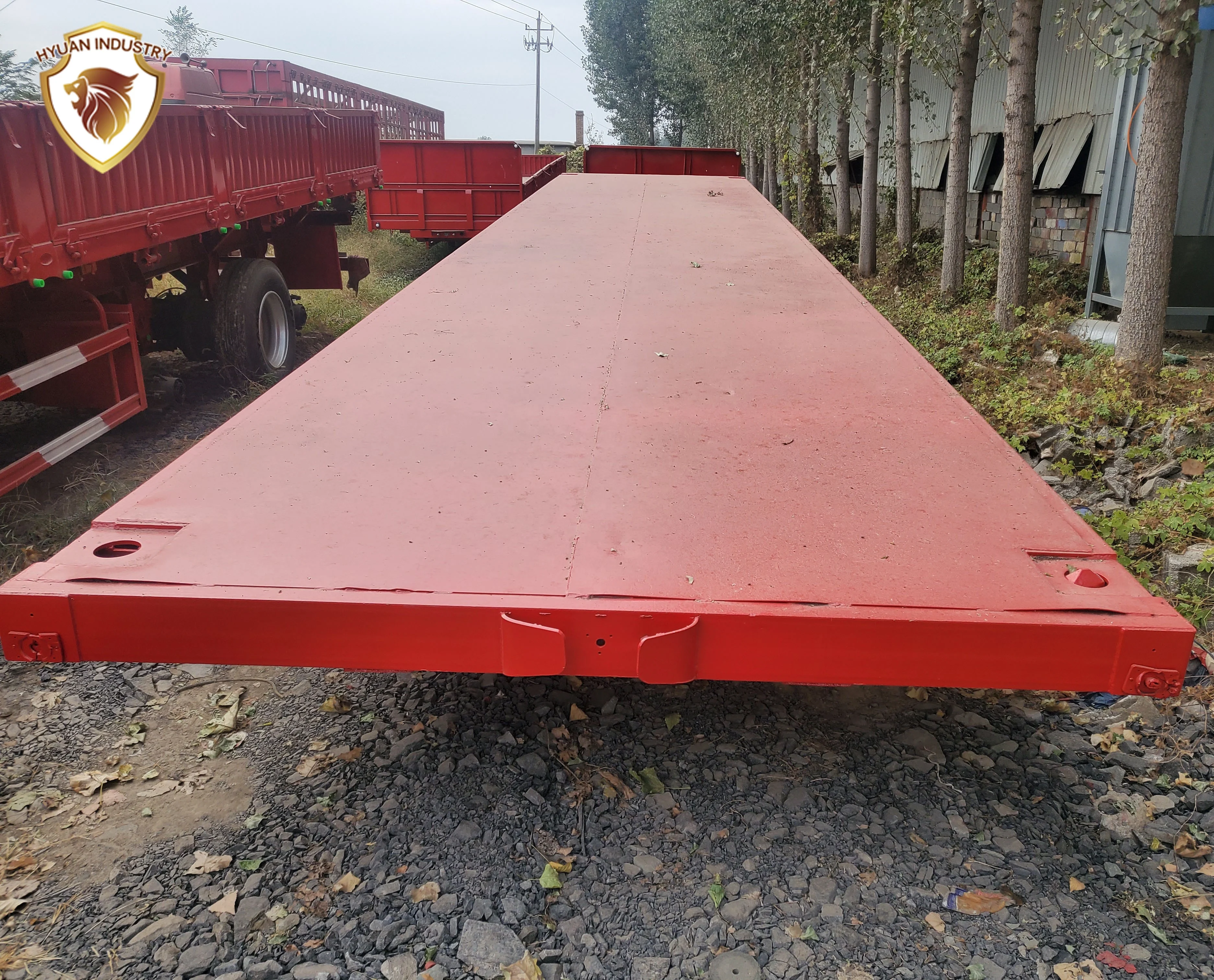 3 axle 20ft 40ft container used flatbed trailer