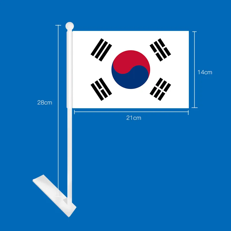 New arrival custom flags all countries car flag holder samoa car flags