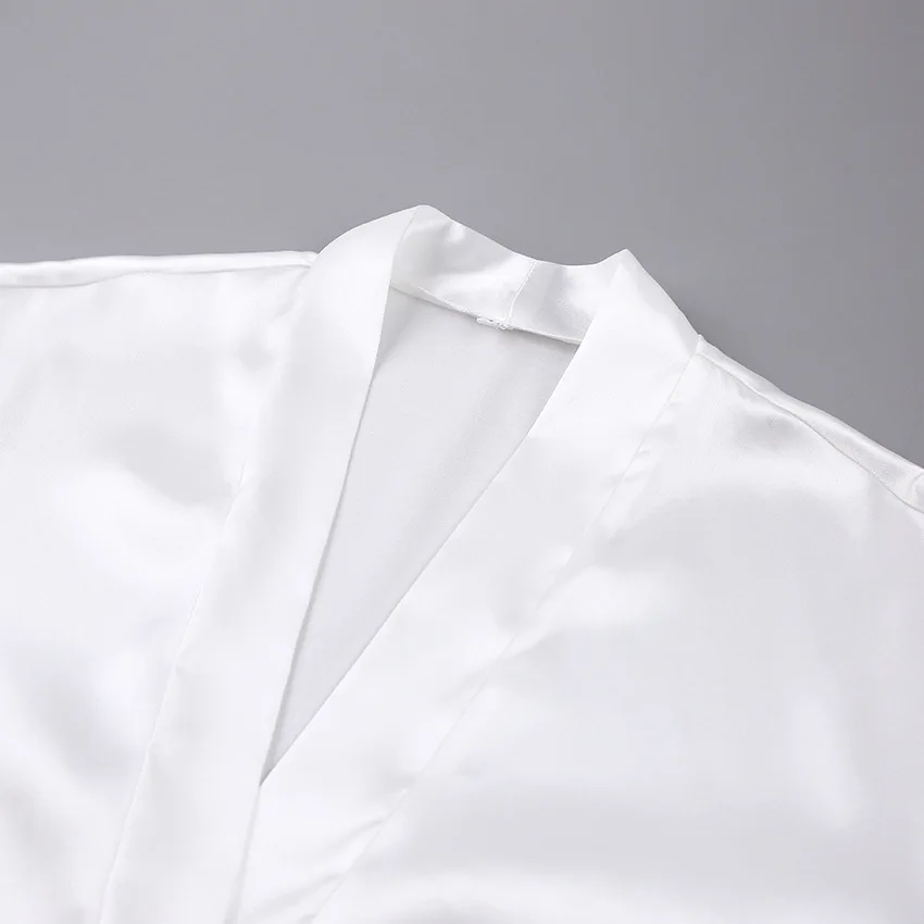 Summer Nightgown Feathered Satin Long Bathrobe Ladies Home Wear Clothing