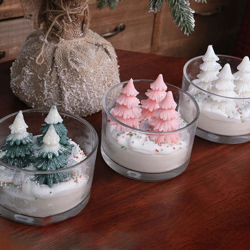Scented Soy Wax Christmas Tree Candles Creative Styling Home Decorative Souvenirs Gifts for Home Decoration Candle