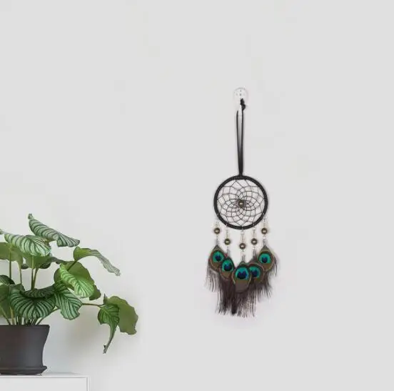 Wholesale Handmade Boho Hanging Feather Dream Catcher for Car Home Room Door Wall Art Party Decor Ornament Gift Craft DIY Kit