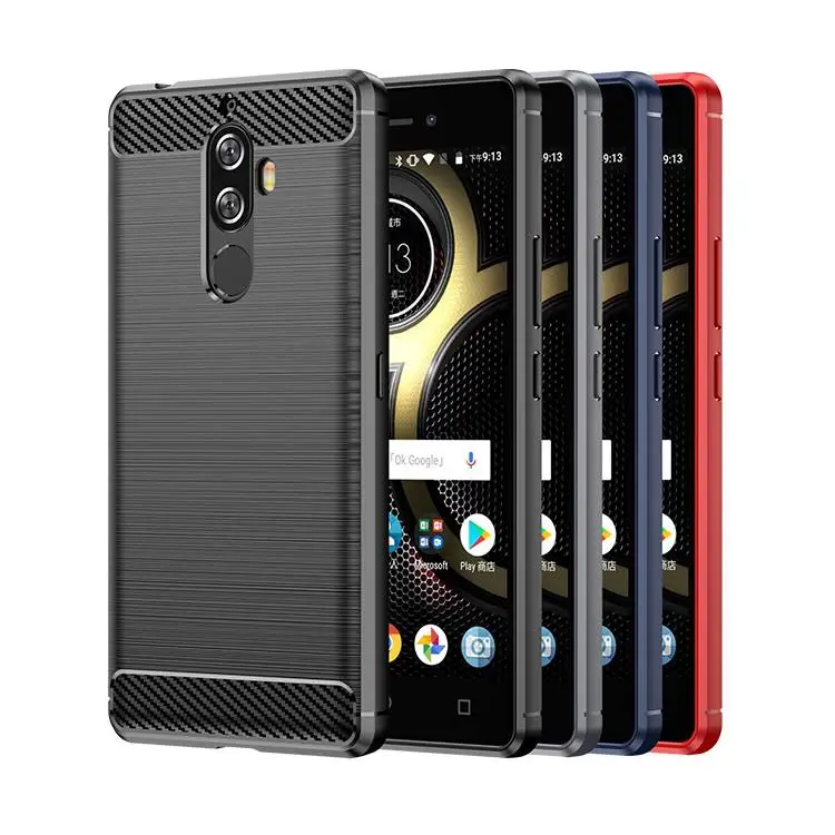 Carbon Fiber Soft TPU Shockproof Phone Case For Lenovo Phab2 Pro K8 Plus K8 Note Lite Vibe A Plus A1010 Vibe B Back Cover