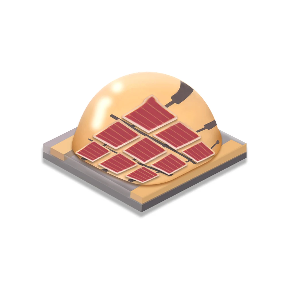 design 7070 SMD ceramic high power 15w 30w 9in1 red color 620-625nm 120deg led diode