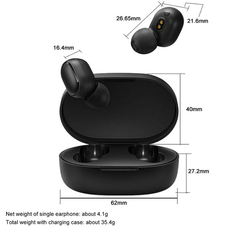 MI Redmi Airdots 2 Earphones Wireless Headphones Earbuds In Ear Sport Music Outdoor Headset with Mic