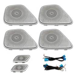 Car Accessories Speaker Midrange Horn Cover Atmosphere Lights Illuminate 64 Color Ambient Light For Mercedes-benz W177 W118