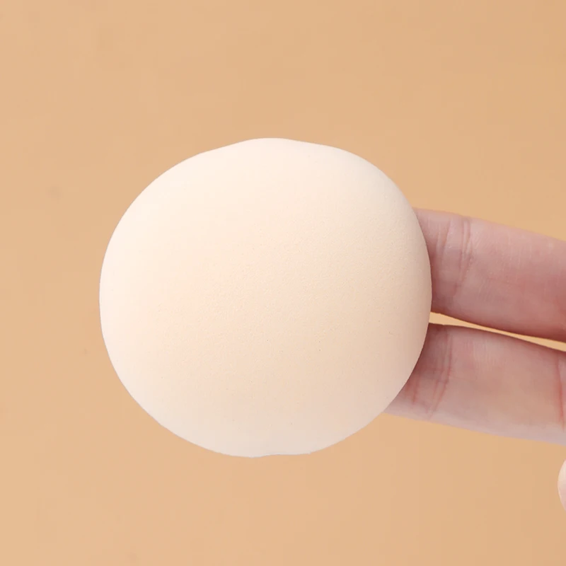 LMLTOP Guangzhou Female Face Beauty Makeup Powder Puffs Woman Soft Bouncy Round Shape White Makeup Puff Set With Box Sy1002