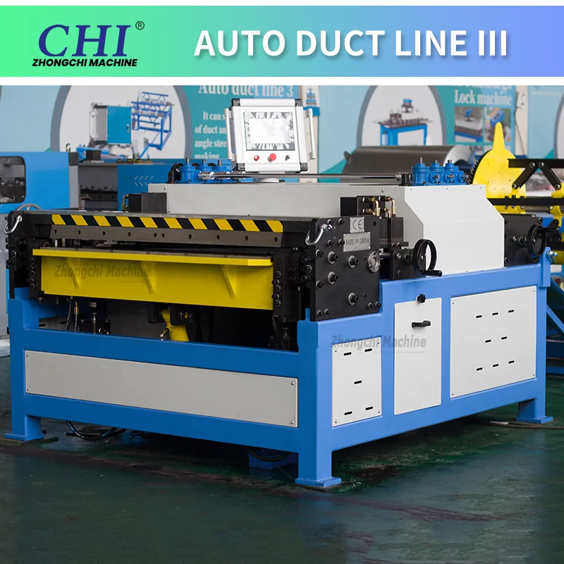 ZCJX новый бренд HVAC автоматический CNC воздуховод из нержавеющей стали прямоугольный двигатель 3 разматыватель алюминиевый автопроизводство