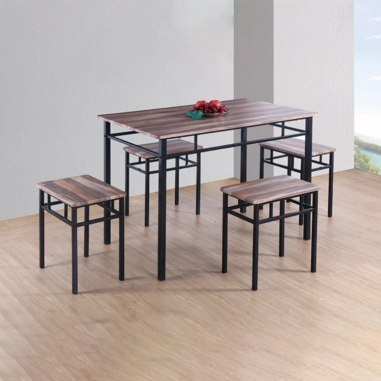 
Modern Dining Room Furniture Metal Mdf Dinner Chair And Table Set 