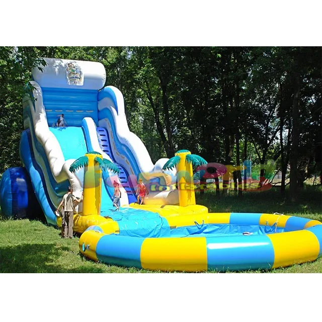 Amazing outdoor playground toboggan gonflable juegos inflables acuaticos inflatable water slide with pool