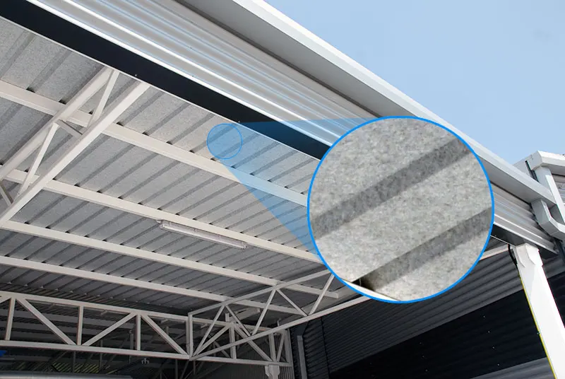 self adhesive backing grey white Anti condensation felt materials for roof sheets