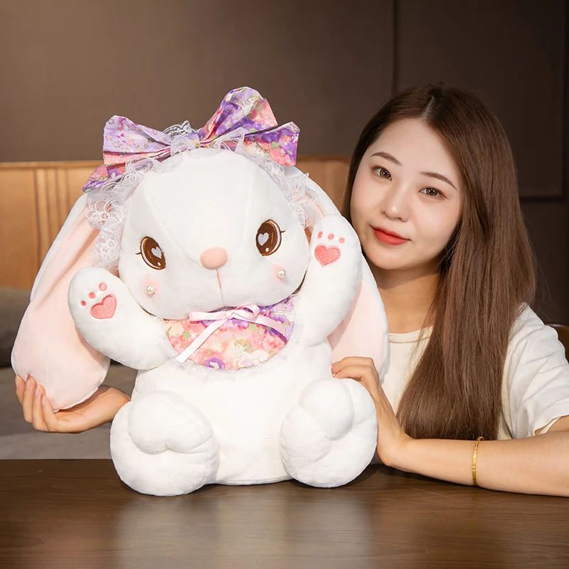 Amazon Hot Sale lolita Soft Plush Toys Colorful Small bunny Stuffed&Plush Animal easter bunny Toys