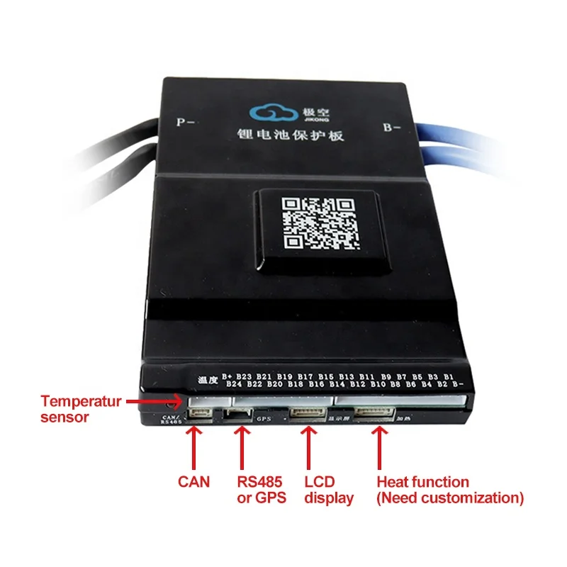 Hot Sale JK Lifepo4 20s 200a Smart BMS with UART Communication JK-B2A25SRP Active Balance Bms