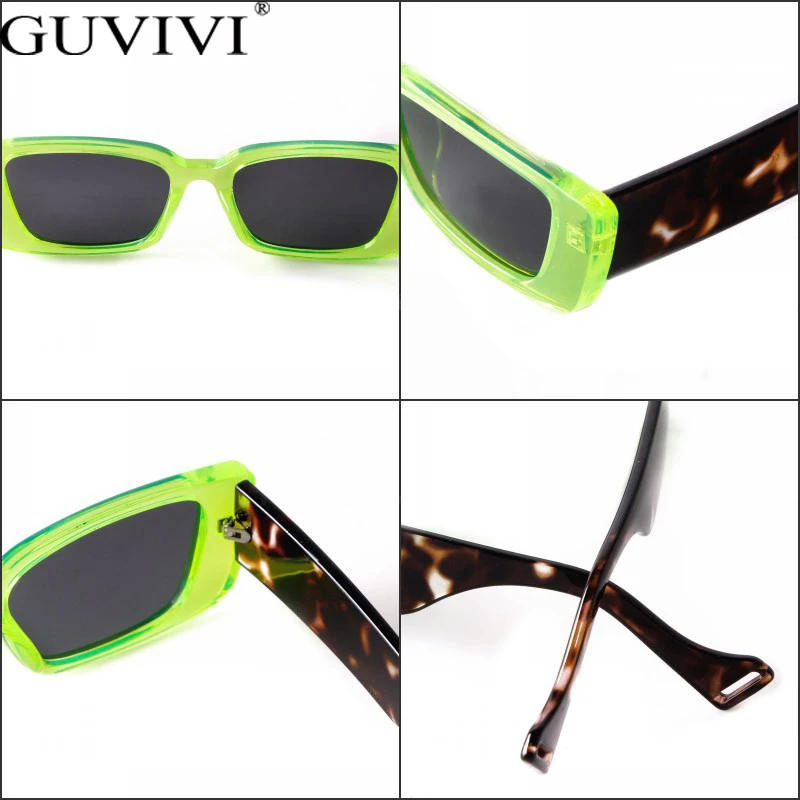 New INS Retro Harajuku Rectangular Glasses Hip Hop Disco Sunglasses Men Women Small Frame Sport Sunglasses