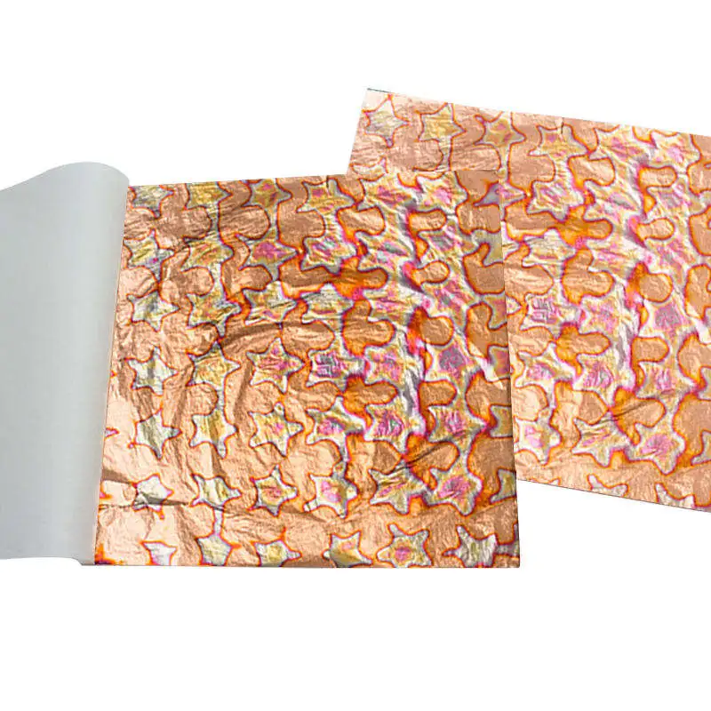 Guanngzhou Jinzi Professional Supply Variegated Gold Leaf Sheet 14*14Cm Silver Gold Paper Sheets For Art Deco