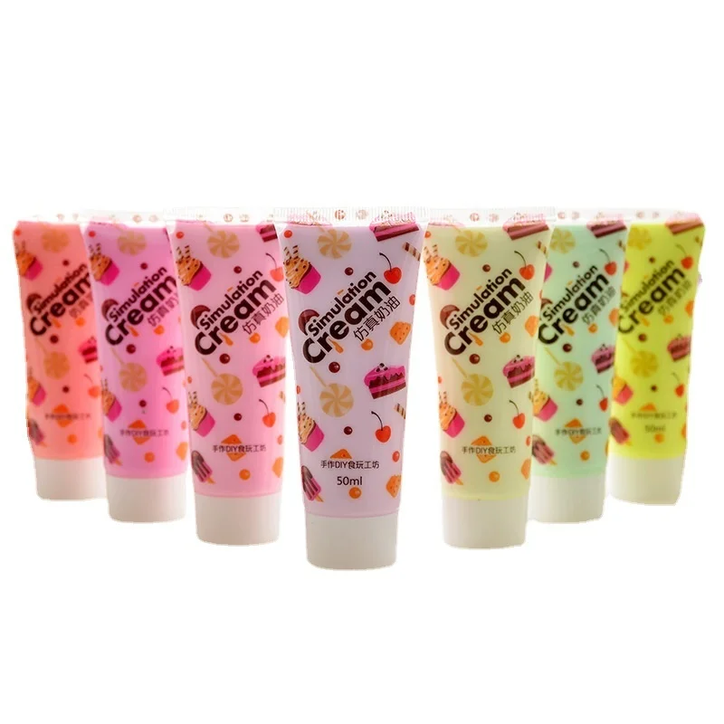 Free Sample Cream Glue Clay Mini Simulate Food Cream Slime Creative Phone Case Diy Doll Toy Hair Clip Refrigerator Magnet