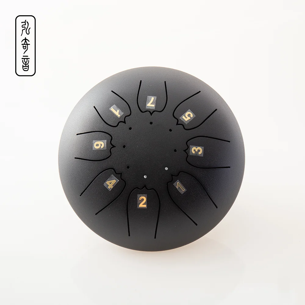Tamburi Harmonic Guda 8 Note 6 Inch Zen Alloy Steel Tank Slit Handpan High Quality Tongue Drum