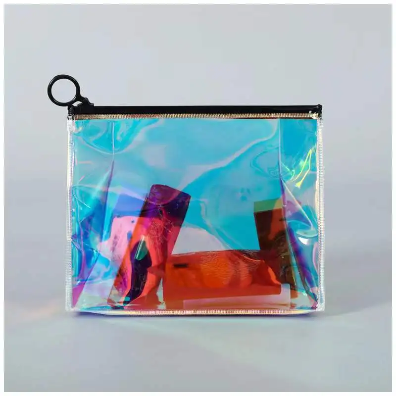 Hot styles Reusable waterproof zip lock bag holographic swimwear bag pvc packaging bag