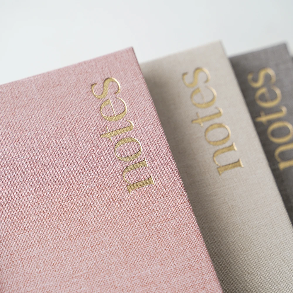 Wholesale Promotion Thick Logo Hardcover Spiral Linen Custom Journal Diary Gift Unique Notebook