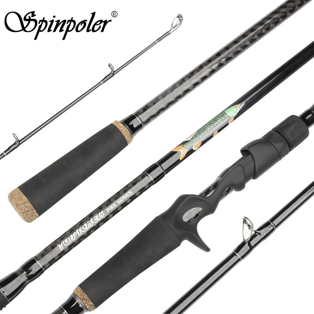 Spinpoler Pike Fishing Rod 2.4/2.5m Boat Spinning Rod Fast Medium Heavy Carbon Casting Rod For Big Fish Fishing Gear Manufacture