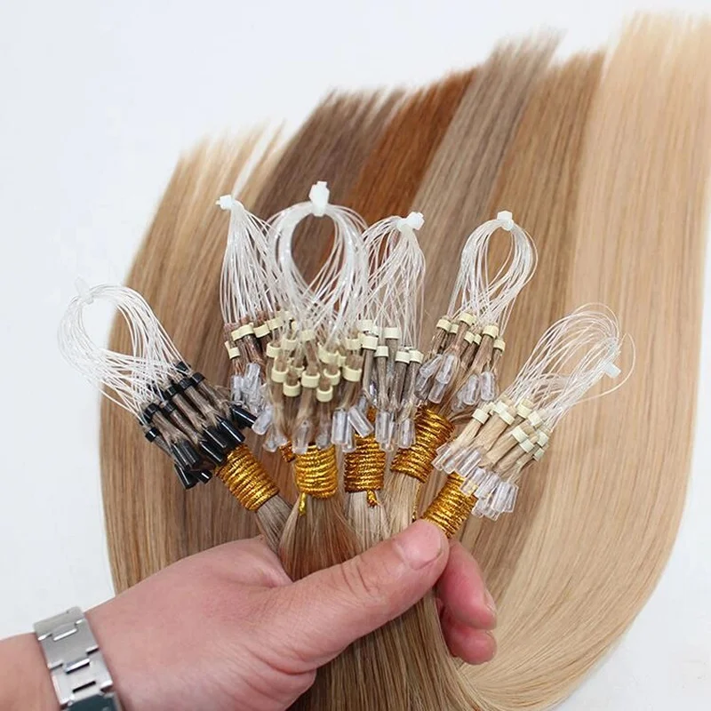 2024 Hot Selling Products 100% Human Hair Pre-Bonded Micro Loop Hair Extensions