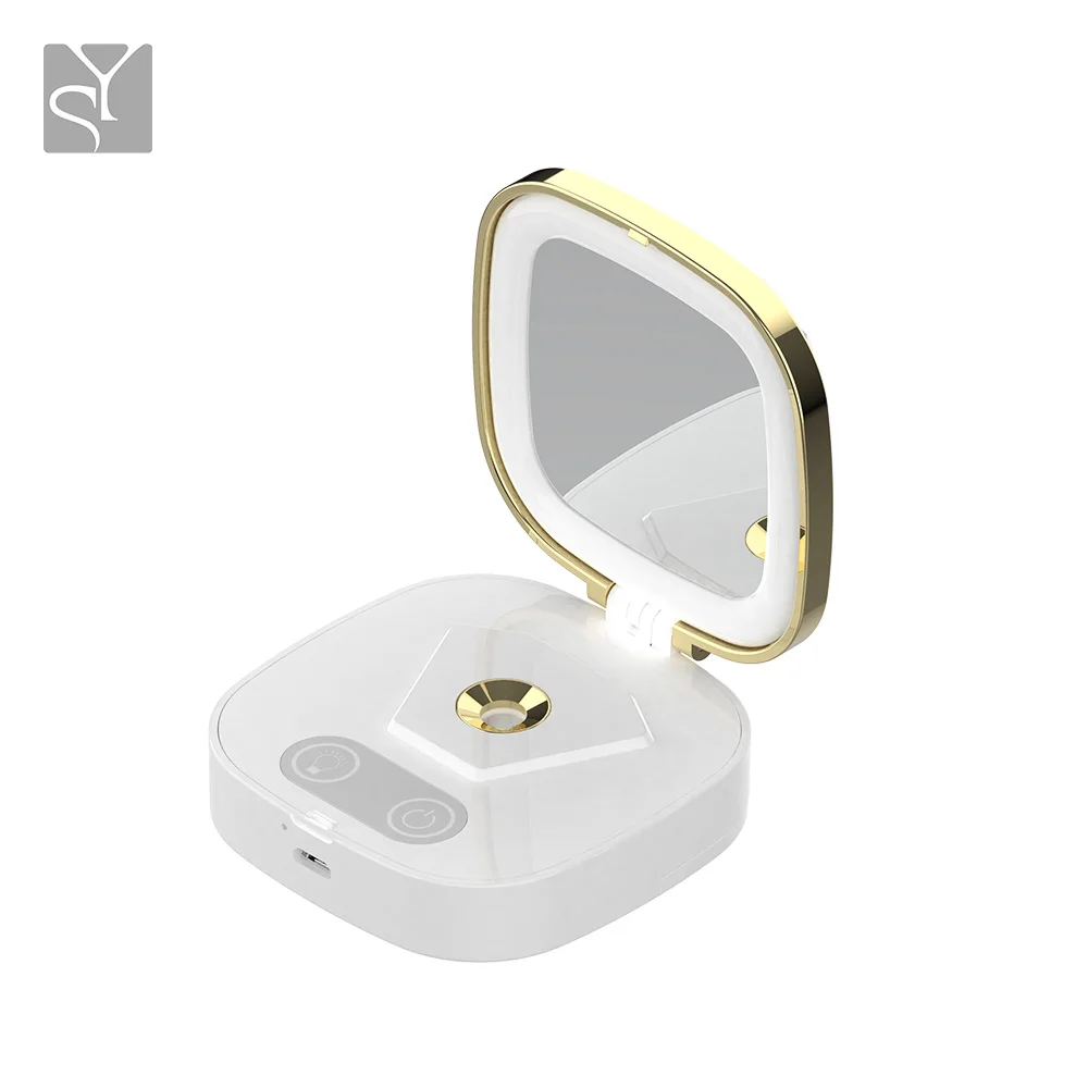 Facial hydrotherapy Ion Makeup Mirror Portable humidifier mini atomizer spray facial steam engine nano-spray