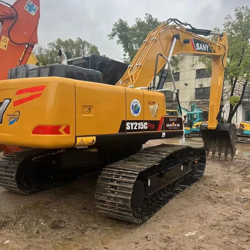 22ton China Used SY215C Excavator Heavy Equipment Machinery Low Working Hours Used Sany Sy215c Excavator in Good Condition