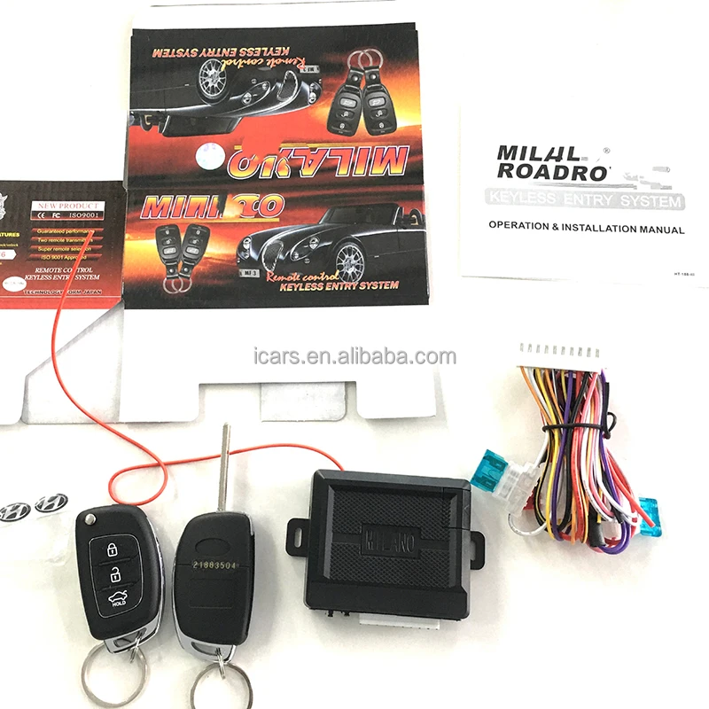 Universal car alarms Keyless Entry system with remote control  car lock 433.92 mHz /370 mhz  2 Door / 4 door
