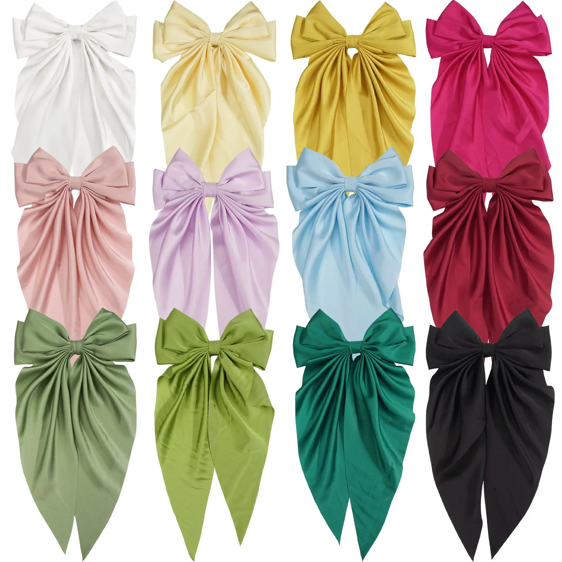 MX New Arrival Girl Jumbo Ribbon Bows Hair Fairy Ribbon Hair Bow Clip Hair Clips For Women