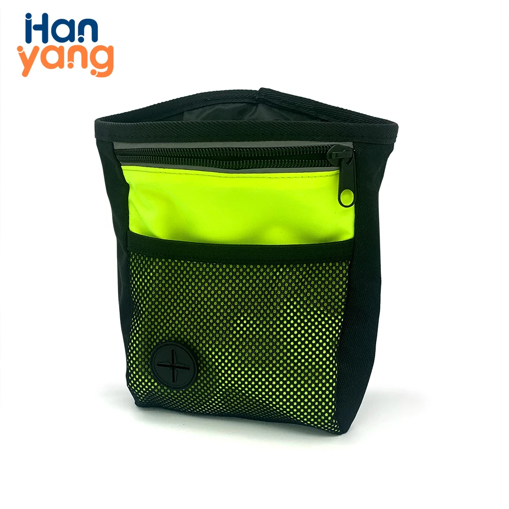 Hanyang OEM Custom waterproof fabric walking waste pet treat bag dog training pouch  perforated pet food bag with belt