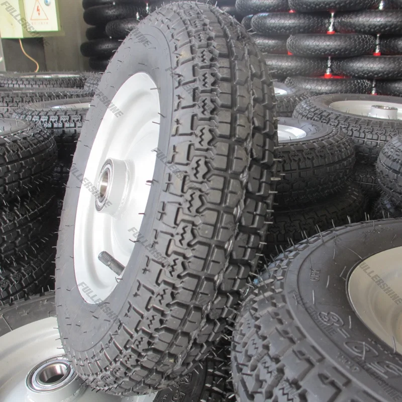 300Kgs heavy load capacity air rubber wheel 3.50-8 6PR