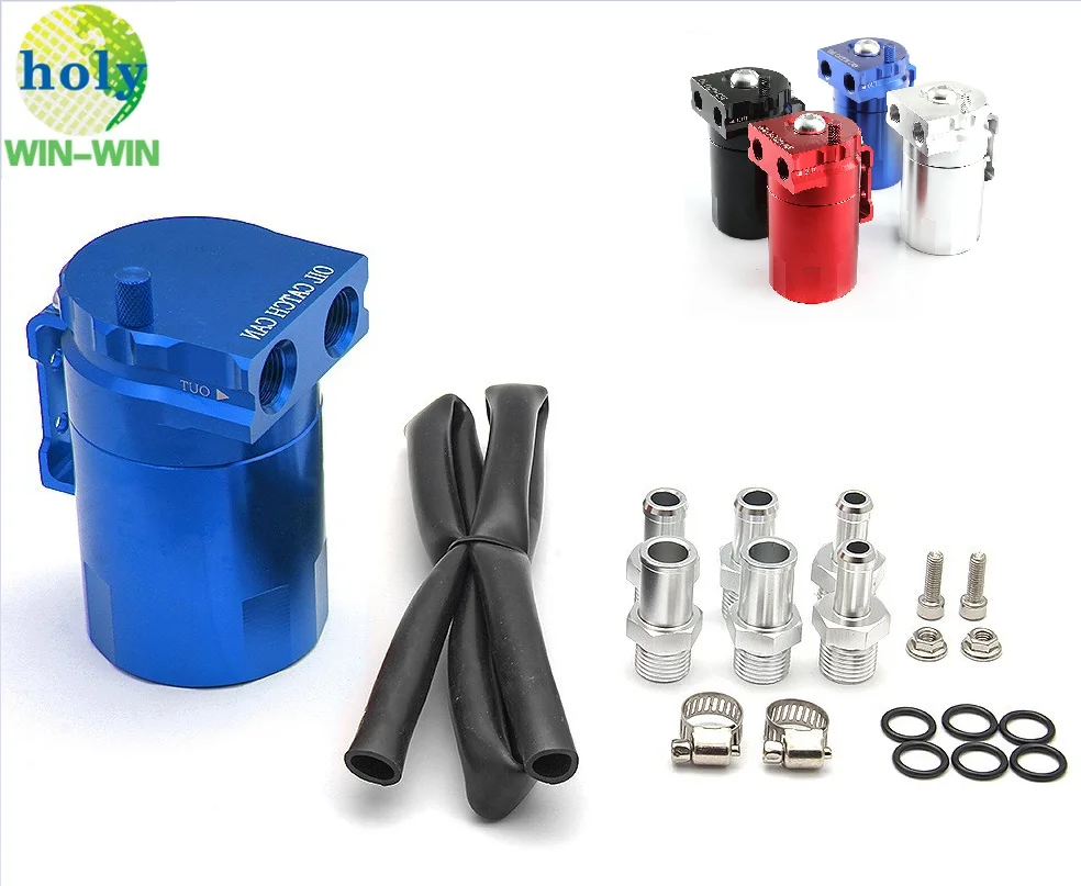 High Quality Aluminium Racing Oil Catch Tank/ Air Oil Separator Breather Filter Can Anodizing Multicolored Auto Parts OEM/ODM