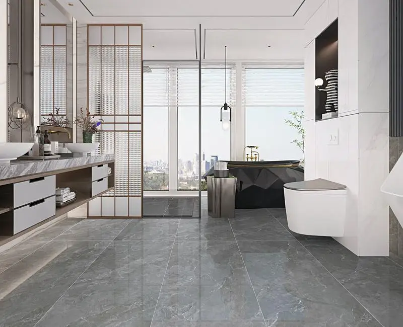 Современный классический дизайн 600x1200 мм темный цвет глазурованная мраморная фарфоровая керамическая плитка Глянцевая внутренняя напольная настенная Конкурентоспособная