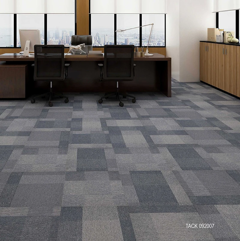 China Modern Design Office Anti-slip Removable PP Carpet Tiles for 5 Star Hotel Flooring Carpet