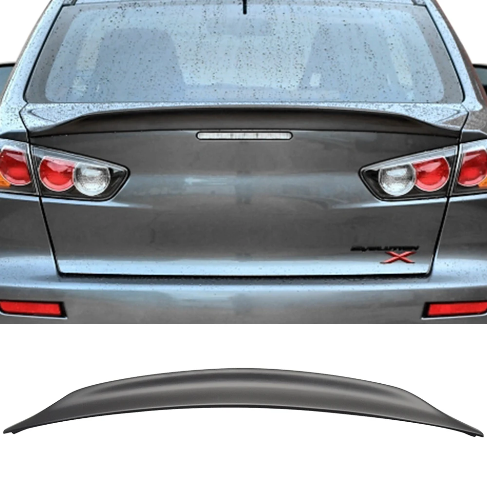 Неокрашенный пластиковый спойлер для багажника 2008-2017 Mitsubishi Lancer EVO X