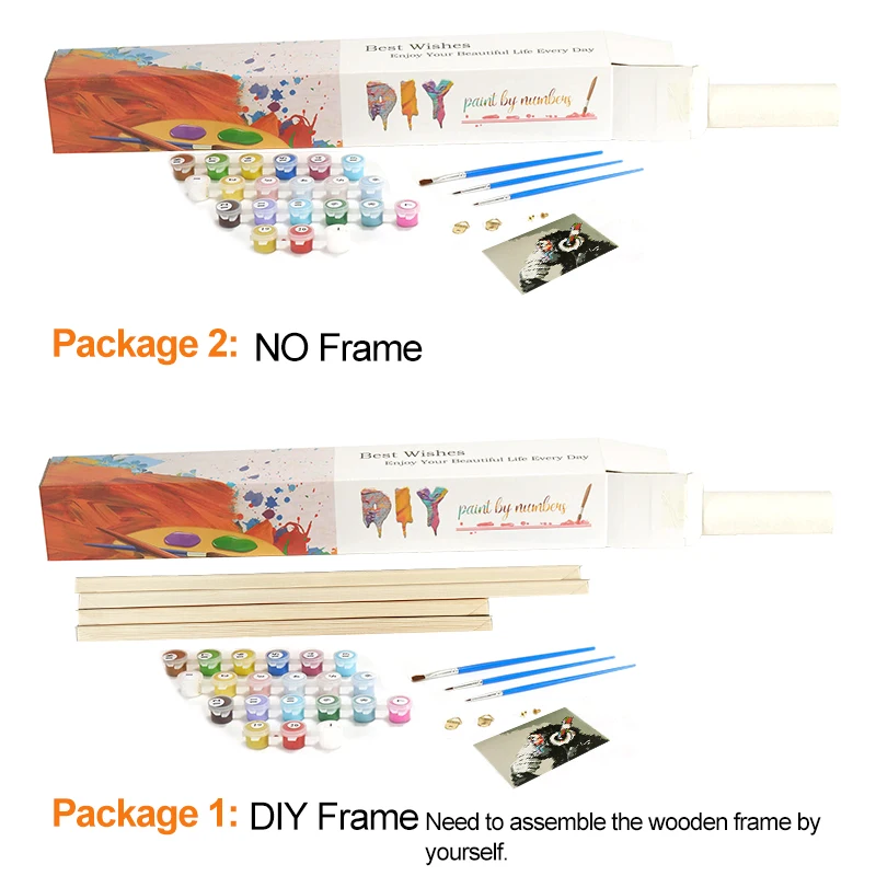 
Two Cute Cub Dog Animals Hand painted Drawing DIY Painting home decoration accessories modern oil painting 