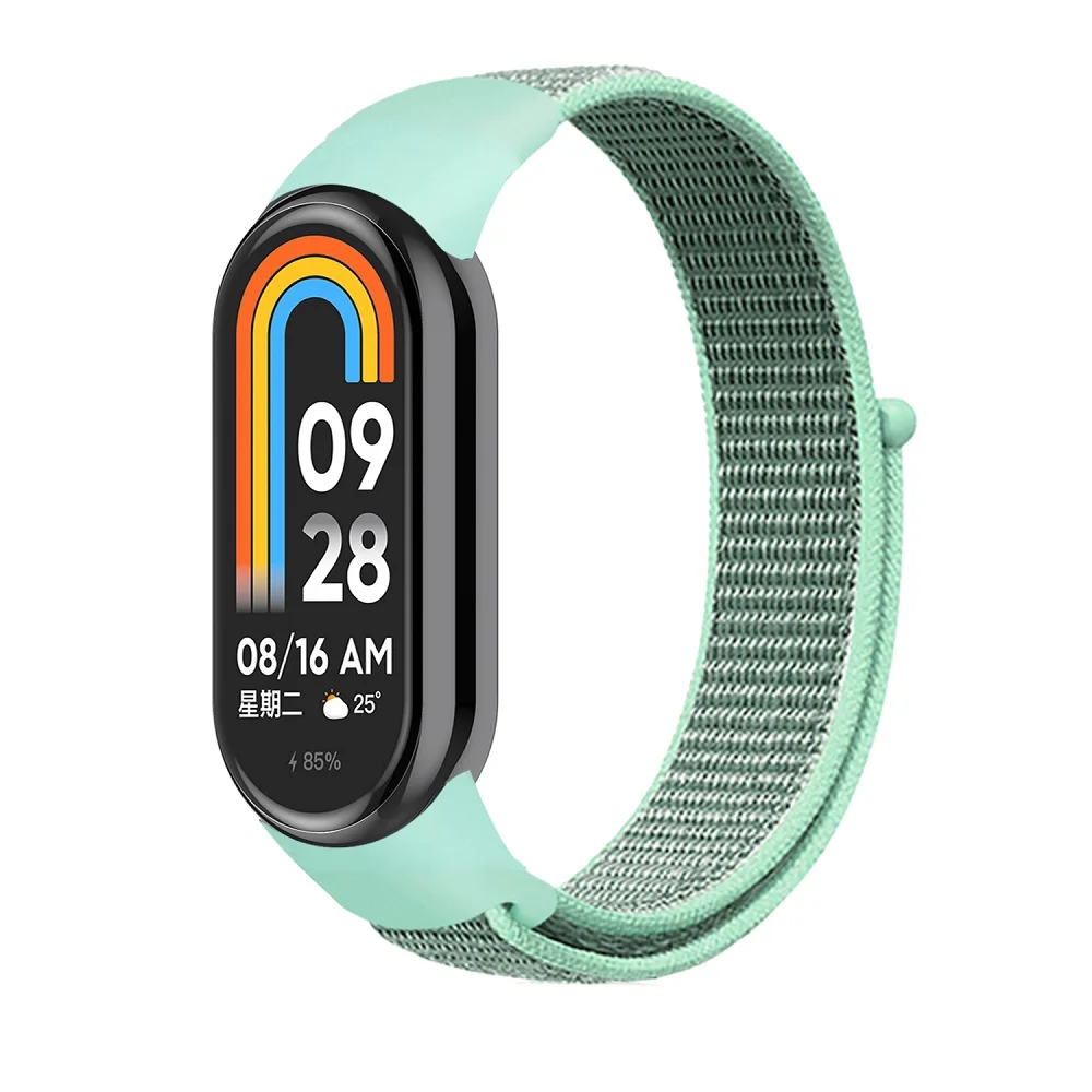 Newest model Nylon Loop Strap for Mi Band 8 colorful fabric wristband for mi band8 adjustable nylon watch strap