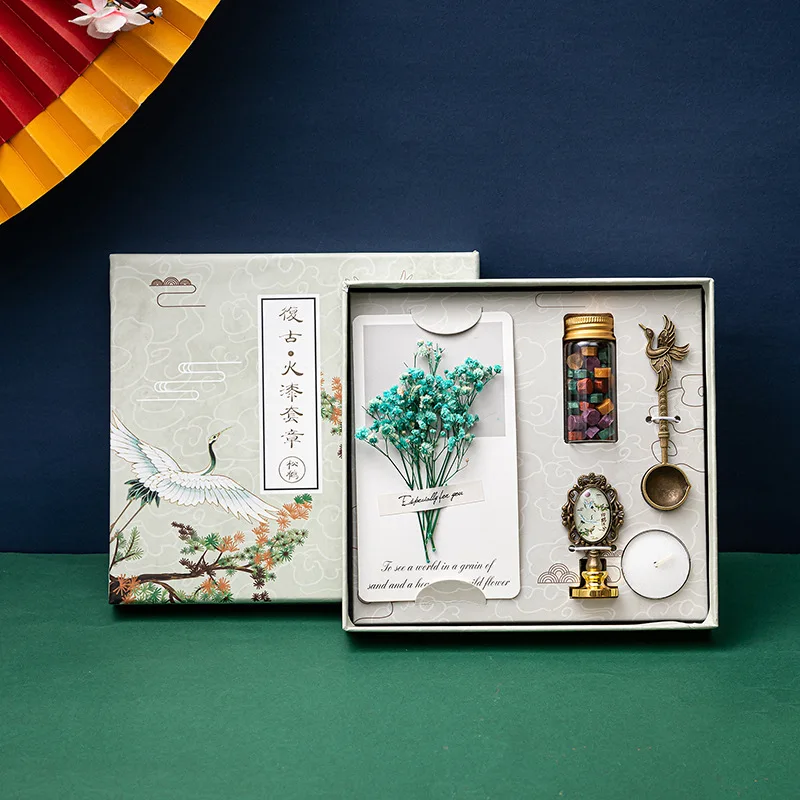 New Retro Customs Wax Seal Stamp Kit for Wedding Invitation